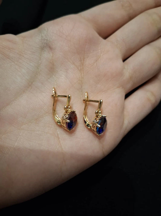 New Gorgeous Multicolor Earrings Gold Plated For Women Wedding Jewelry Gifts