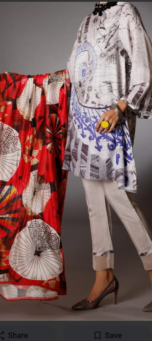 New Branded Pakistani Women Shalwar Kameez 3 Pc Unique Design Large-XL