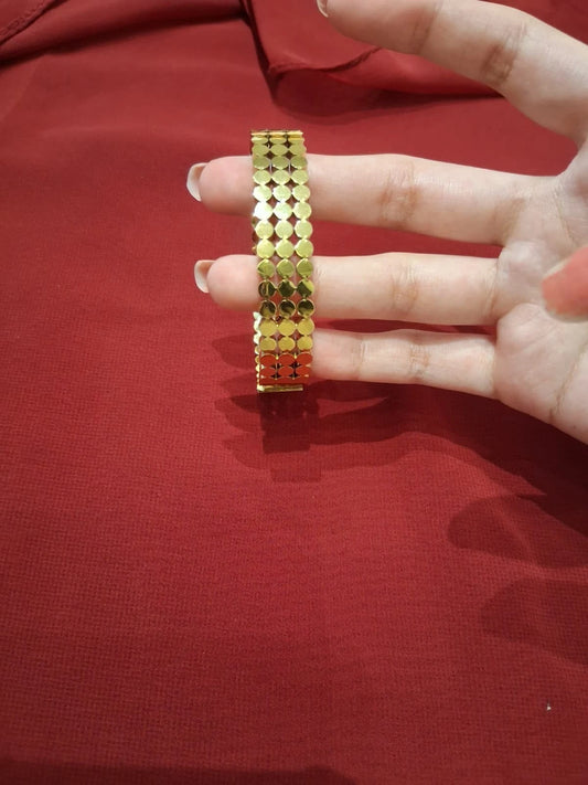 New Women Gold Plated Round Style Bangle Openable Elegant Style