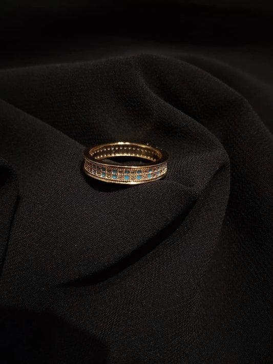 Women Gold Stainless Steel Ring Wedding Engagement Ring Christmas Gifts