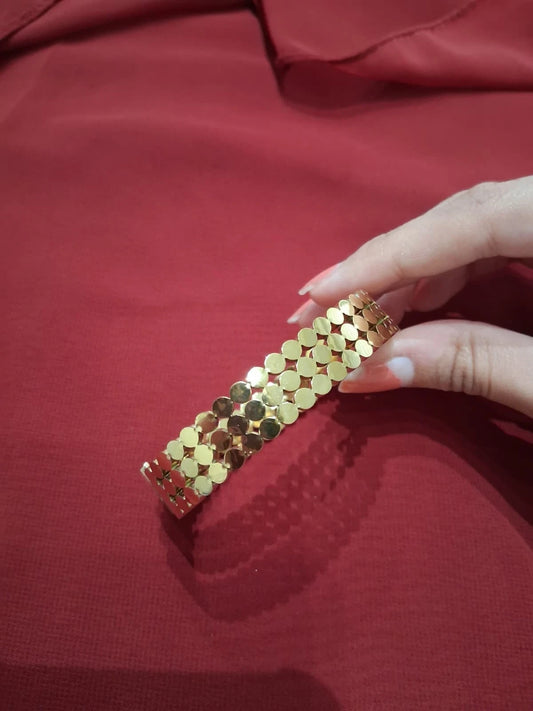 New Women Gold Plated Round Style Bangle Openable Elegant Style